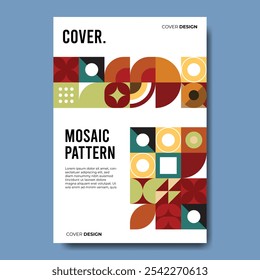 Mosaic cover design with simple and modern style