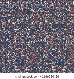 mosaic with dark ornament seamless vector pattern