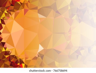 Mosaic decorative abstract background with a white side for text or photo. Vector clip art.