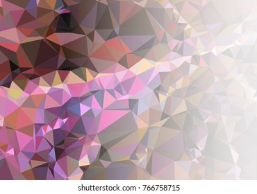 Mosaic decorative abstract background with a white side for text or photo. Vector clip art.