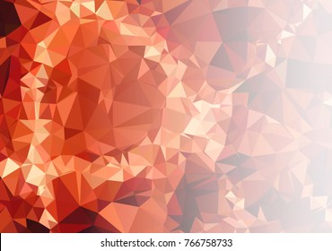Mosaic decorative abstract background with a white side for text or photo. Vector clip art.