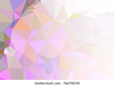Mosaic decorative abstract background with a white side for text or photo. Vector clip art.