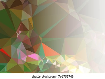 Mosaic decorative abstract background with a white side for text or photo. Vector clip art.