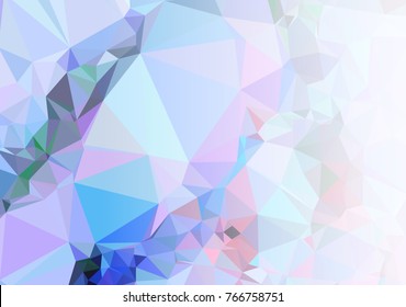 Mosaic decorative abstract background with a white side for text or photo. Vector clip art.