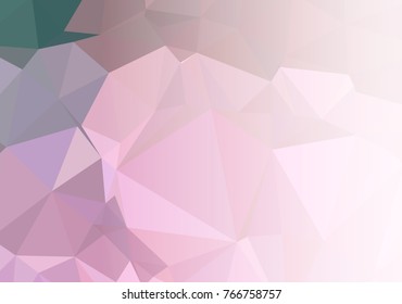 Mosaic decorative abstract background with a white side for text or photo. Vector clip art.