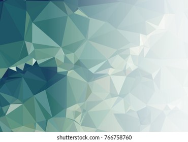 Mosaic decorative abstract background with a white side for text or photo. Vector clip art.