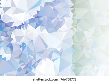 Mosaic decorative abstract background with a white side for text or photo. Vector clip art.