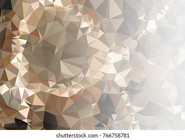 Mosaic decorative abstract background with a white side for text or photo. Vector clip art.