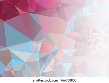 Mosaic decorative abstract background with a white side for text or photo. Vector clip art.