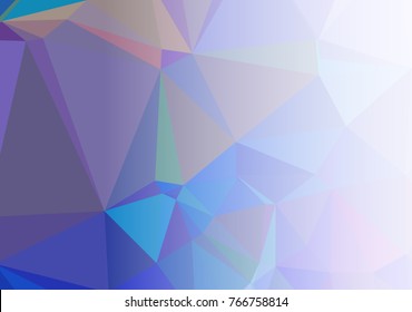 Mosaic decorative abstract background with a white side for text or photo. Vector clip art.