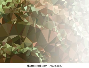 Mosaic decorative abstract background with a white side for text or photo. Vector clip art.