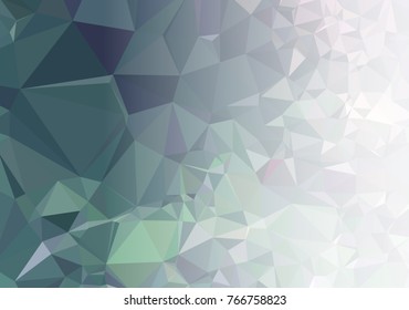 Mosaic decorative abstract background with a white side for text or photo. Vector clip art.