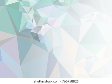 Mosaic decorative abstract background with a white side for text or photo. Vector clip art.