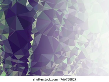 Mosaic decorative abstract background with a white side for text or photo. Vector clip art.