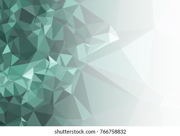 Mosaic decorative abstract background with a white side for text or photo. Vector clip art.