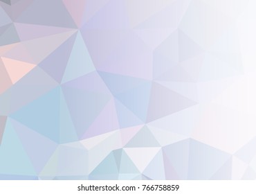 Mosaic decorative abstract background with a white side for text or photo. Vector clip art.