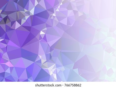 Mosaic decorative abstract background with a white side for text or photo. Vector clip art.