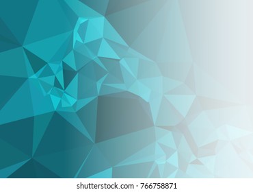 Mosaic decorative abstract background with a white side for text or photo. Vector clip art.