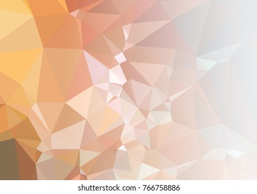 Mosaic decorative abstract background with a white side for text or photo. Vector clip art.