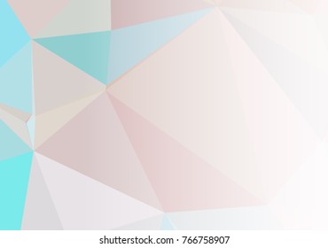 Mosaic decorative abstract background with a white side for text or photo. Vector clip art.