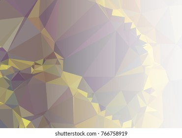 Mosaic decorative abstract background with a white side for text or photo. Vector clip art.