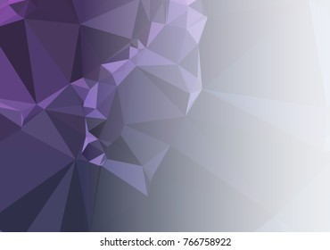 Mosaic decorative abstract background with a white side for text or photo. Vector clip art.