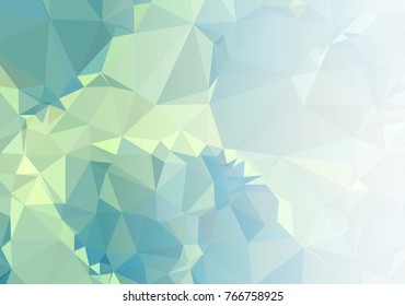 Mosaic decorative abstract background with a white side for text or photo. Vector clip art.