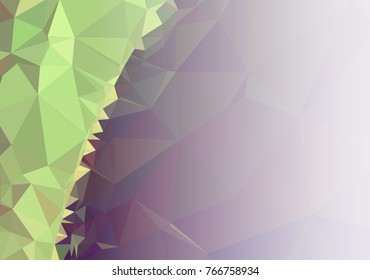 Mosaic decorative abstract background with a white side for text or photo. Vector clip art.