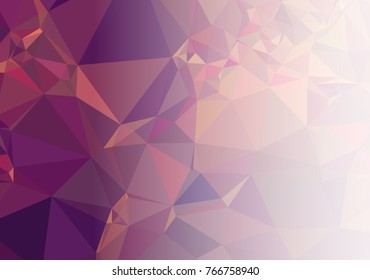 Mosaic decorative abstract background with a white side for text or photo. Vector clip art.