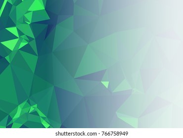 Mosaic decorative abstract background with a white side for text or photo. Vector clip art.