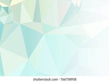 Mosaic decorative abstract background with a white side for text or photo. Vector clip art.