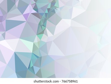 Mosaic decorative abstract background with a white side for text or photo. Vector clip art.