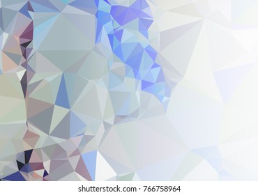 Mosaic decorative abstract background with a white side for text or photo. Vector clip art.