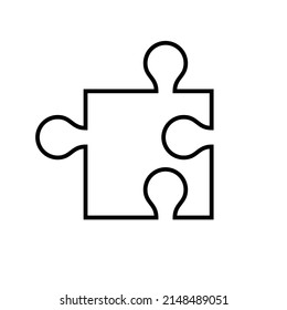 Icono de línea delgada de detalles mosaicos sobre fondo blanco - Ilustración vectorial