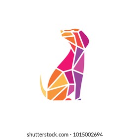 Mosaic Dog in Color Logo Design