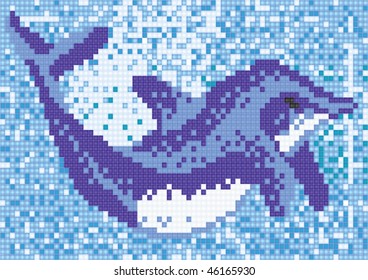 Mosaic dolphin