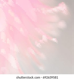 Mosaic dots background pale pink design template illustration