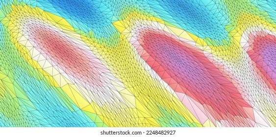 Mosaic with with dynamic effect. Abstact creased texture. Creative background with polygonal pattern. 3D vector illustration for brochure, poster, presentation, flyer or banner.