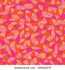 Mosaic endless pattern in red colors