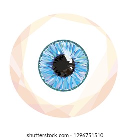 mosaic eyeball illustration