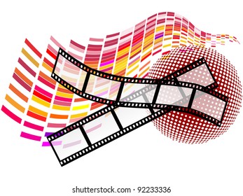 mosaic and filmstripes - vector