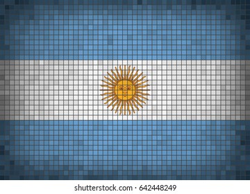 Mosaic flag Argentina