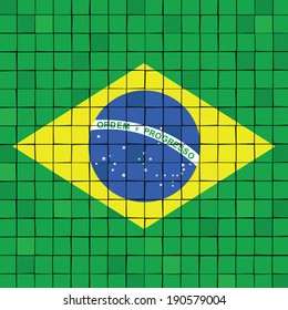 The mosaic flag of brazil