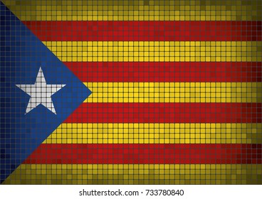 Mosaic flag of Catalonia