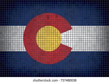 Mosaic flag of Colorado