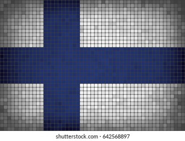 Mosaic flag of Finland