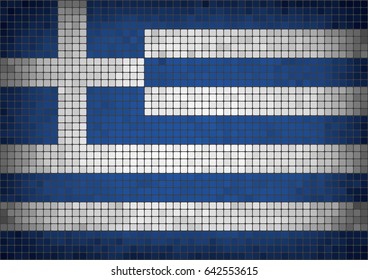 Mosaic flag of Greece
