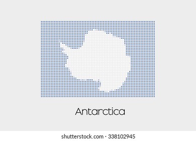 A Mosaic Flag Illustration of the country of Antartica