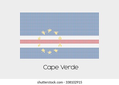 A Mosaic Flag Illustration of the country of Cape Verde