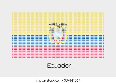 A Mosaic Flag Illustration of the country of Ecuador